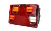 WAS W70DL Series LED LEFT Rear Combination Lamp w/ Triangle Reflex | S/T/I/R/F | Fly Lead [391]