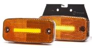 WAS W157 LED Side Marker/CAT5 Indicator (Amber) Light (Reflex) w/ Bracket | 115mm | Fly Lead + Superseal - [1133SS]
