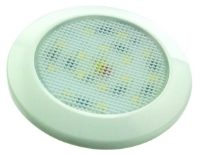 LED Autolamps 7515W-WW (76mm) WARM WHITE 15-LED Round Interior Light WHITE Bezel 170lm 12V