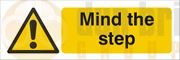 DBG MIND THE STEP Sign 360x120mm (Self Adhesive) - Pack of 1