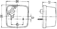 Hella 2BA 003 014-011 Rear Indicator Lamp [Cable Entry]