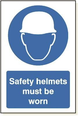 DBG SAFETY HELMETS Sign 360x240mm (Foamex) - Pack of 1