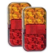 LED Autolamps 149 Series 12V LED Rear Combination Light w/ Reflex | 150mm | S/T/I | Number Plate | Pack of 2 - [149BARLP2]