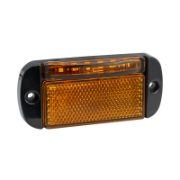 LED Autolamps 44 Series LED Side Marker/CAT5 Indicator Light w/ Reflex & Black Bezel | Fly Lead [44AMEC5B]
