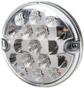 DBG Valueline 95 Series 12/24V Round LED Front Position/Indicator Light | 95mm | Clear | Fly Lead - [386.004]