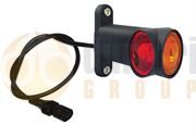 Vignal D13875 FA3 LED LEFT/RIGHT End-Outline Marker Light w/ Side - Straight Stalk [1m Cable + Econoseal]