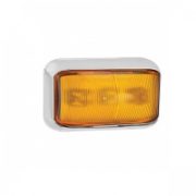 LED Autolamps 58 Series LED Side Marker/CAT5 Indicator Light | 58mm | Fly Lead | Chrome Bezel | Pack of 1 - [58CAME]