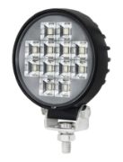 DBG 12-LED Compact Round Work Light | Flood Beam | 960lm | Fly Lead | Pack of 1 - [711.035]