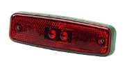 Rubbolite M891 LED Rear (Red) Marker Light (Reflex) | 124mm | Fly Lead (0.5m) - [891/02/04]