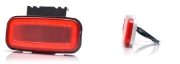 WAS W199 LED Rear (Red) Marker Light (Reflex) w/ Bracket | 117mm | Fly Lead + Superseal - [1403SS]