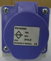 DBG 240.001 2-Pin 24V 16A IP44 Purple Socket