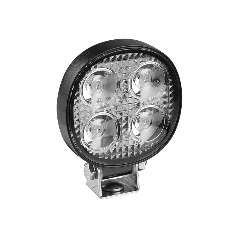 LED Autolamps 7512 Compact Round 4-LED 489lm Reverse/Work Flood Light Black 12/24V - 7512BM