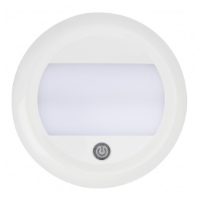 LED Autolamps 13026WMSW (130mm) WHITE 51-LED ROUND Interior Light with Switch 750lm 12/24V
