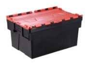 Barton ALC6431/RD/2 Topstore 56 ltr Attached RED Lid Euro Container (600x400x310) - Pack of 2