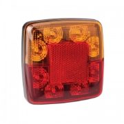 LED Autolamps 98 Series 12V Square LED Rear Combination Lights w/ Reflex | 100mm