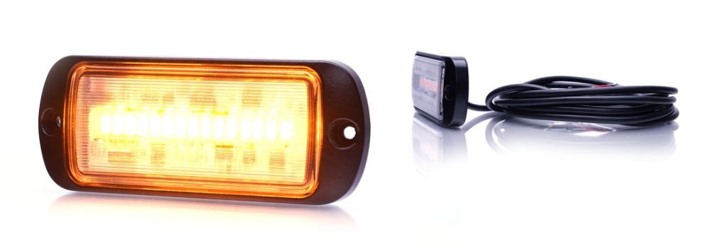 WAS 1468CLEAR W217 Amber/Clear 30-LED Directional Warning Module [Fly Lead]