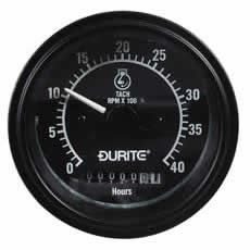 Durite 0-523-78 Tachometer and combined Hour Meter 12/24v 0-4,000 rpm