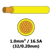 DBG 16.5A (1mm²) YELLOW Single Core Thin Wall Automotive Cable | 100m - [540.4102HT/100Y]