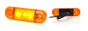WAS W97.1 3-LED Side (Amber) Marker Light | 84mm | Slim | Fly Lead + Superseal - [708SS]