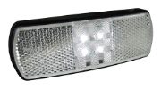 LITE-wire/Perei M50 LED Front (White) Marker Light (Reflex) | 123mm | Fly Lead (0.5m) - [FM50W-001]