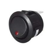 Durite 20mm Round ON/OFF SP Rocker Switch | RED LED | - [0-531-05]