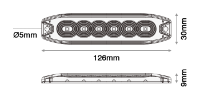 DBG LED Strobe Warning Light | Slim | Amber | 6 LED | R65 - [308.LED6A]