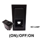 SWF Style Rocker Switch Base | 12/24V | Momentary (ON)/OFF/ON | DP | No Illumination | Pack of 1 - [444060]