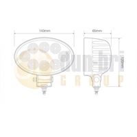 LED Autolamps Oval 8-LED 1600lm Work Flood Light 12/24V - 8424BM