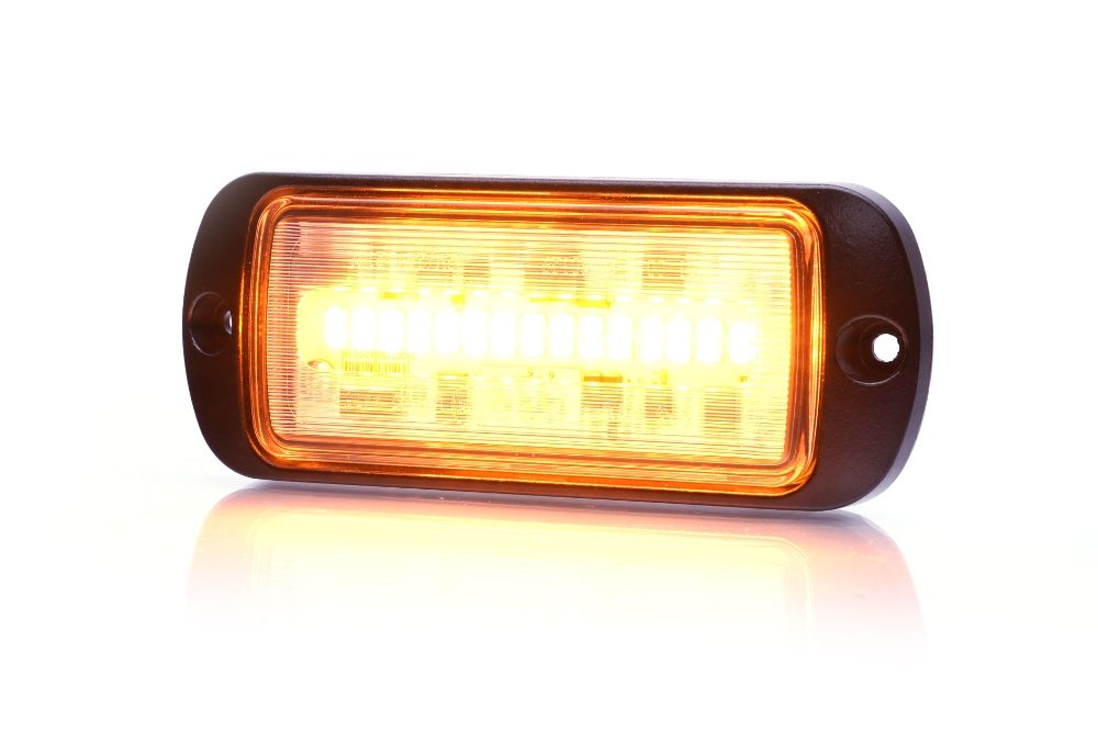 WAS 1468CLEAR W217 Amber/Clear 30-LED Directional Warning Module [Fly Lead]