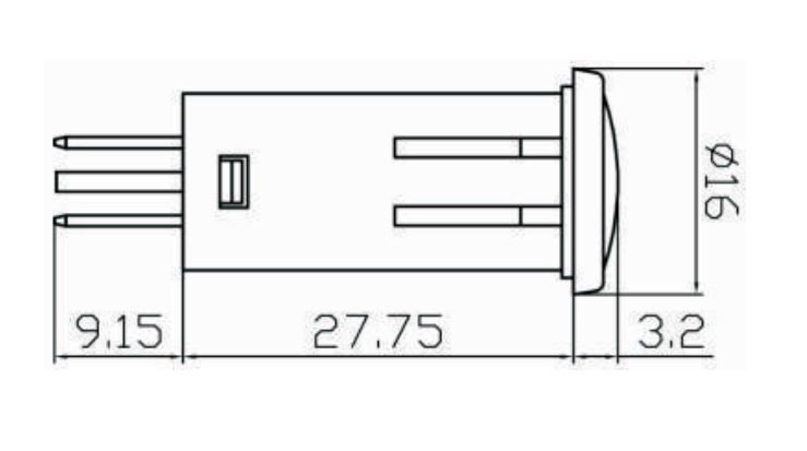 Push-Fit Warning Lights | Ø12.5mm Hole | Green | 24V | Spade Terminal | Pack of 1 - [210.067]