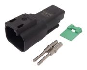 TE Deutsch DT Complete Connector Kit | Male Terminals | 2-Way Receptacle | Pack of 1 - [568.002S]