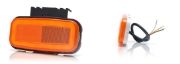 WAS W199 LED Side Marker/CAT5 Indicator (Amber) Light (Reflex) w/ Bracket | 117mm | Fly Lead + Superseal - [1421SS]