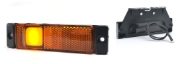 WAS W45NS Series LED Side Marker Light w/ Reflex | 130mm | Fly Lead | Bracket | Pack of 1 - [1235]
