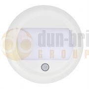 LED Autolamps 13026WM-PIR (130mm) WHITE 51-LED ROUND Interior Light with PIR Sensor 750lm 12/24V