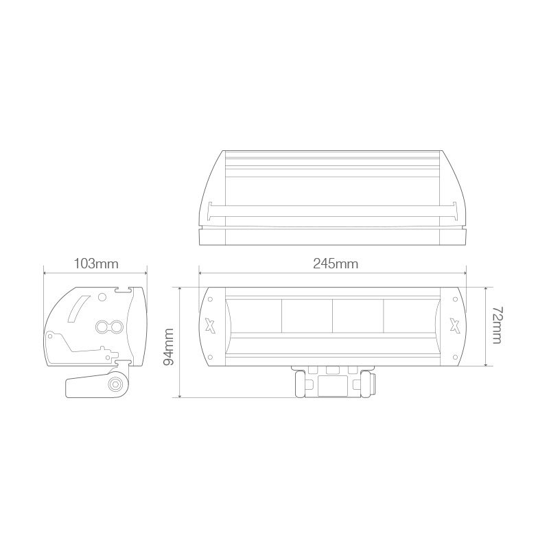 LED Autolamps SEEKER LED Driving Light with Front Position 40 Watt - Black