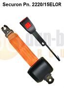 Securon 2220/15ELOR Two Point Fixed Buckle Hi-Vis Orange Black Retracting Lap Belt with Micro Switch
