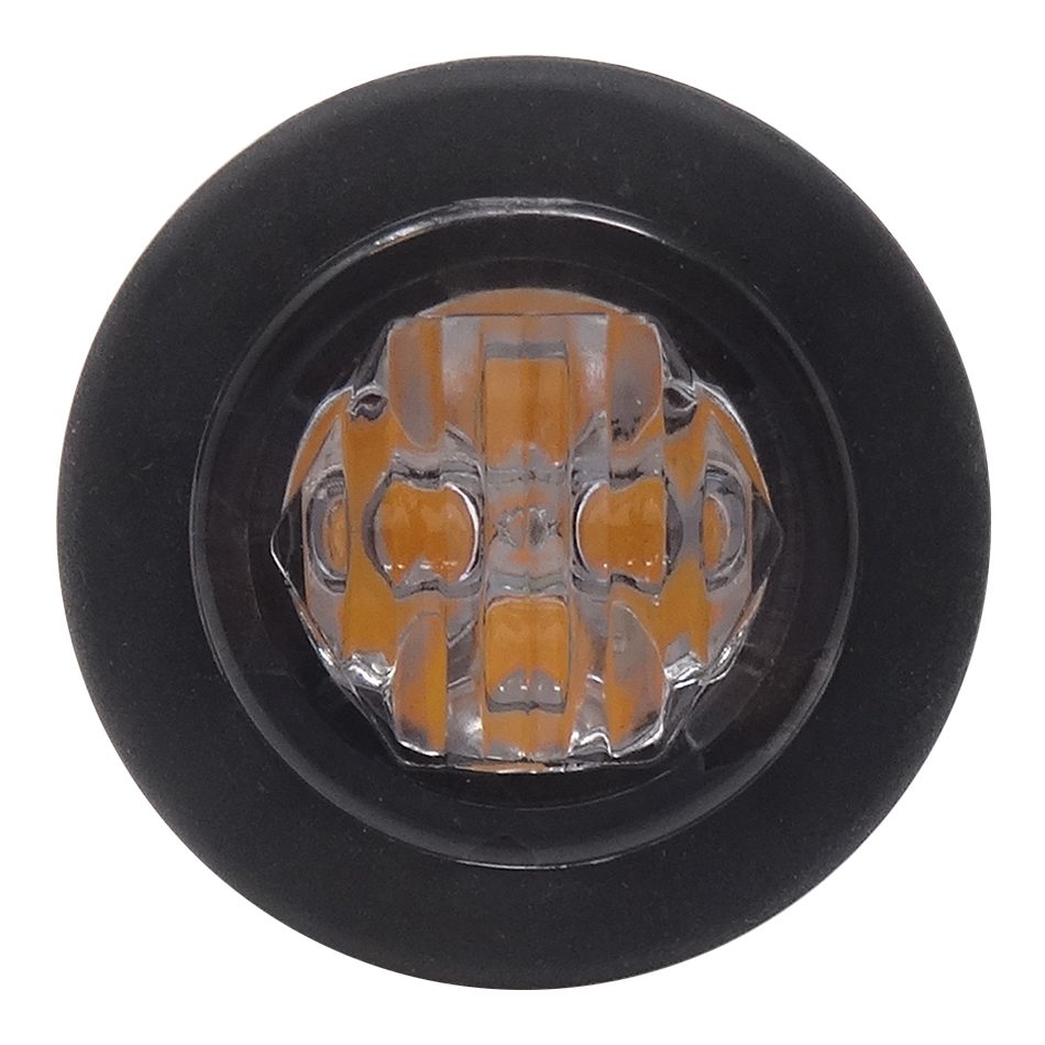 DBG LED Strobe Warning Light | Round | Amber | 4 LED | R65 - [308.041]