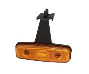 Truck-Lite M877 LED Side (Amber) Marker/CAT5 Indicator Light (Reflex) W/ EU Long Bracket | 124mm | Fly Lead (1.5m) - [877/53/15]