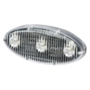 ECCO ED0002C Stick-A-LED™ Series Oval 3-LED Directional Warning Module - White