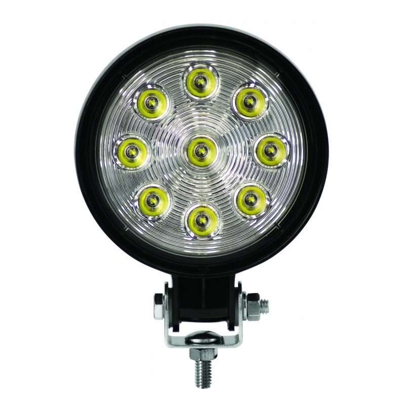 LED Autolamps 12227 Round 9-LED 1530lm Work Flood Light 12/24V - 12227BM