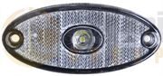 Aspoeck 31-6909-017 FLATPOINT II LED Front Marker Light w/ Reflex [0.5m Flatcable] 12V