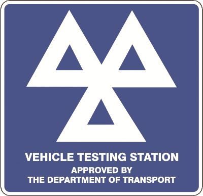 DBG VEHICLE TESTING STATION Sign 600x600mm (Foamex) - Pack of 1