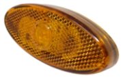 Rubbolite M893 LED Side (Amber) Marker Light (Reflex) | 100mm | Fly Lead (0.5m) | Peg Fixing - [893/03/08]