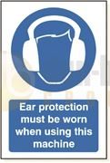 DBG EAR PROTECTION MACHINE Sign 360x240mm (Foamex) - Pack of 1