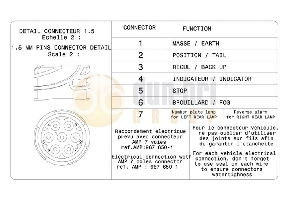 Vignal 153210 LC5 RH REAR COMBINATION Light (Rear AMP 1.5) 12/24V // IVECO