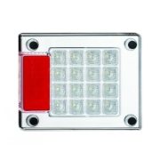 LED Autolamps 460 Series 12/24V Square LED Reverse Light w/ Reflex | 150mm | Fly Lead - [460WMB]