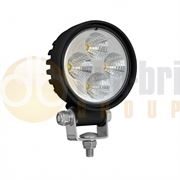 LED Autolamps 8312 Compact Round 4-LED 500lm Work Flood Light Black 12/24V - 8312BM