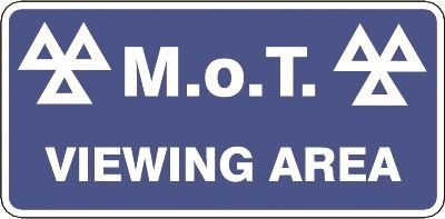DBG MOT VIEWING AREA Sign 600x300mm (Foamex) - Pack of 1