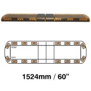 ECCO 12+ Series Vantage 1527mm LED R65 Amber/Amber 16 Module Lightbar [12-30192-E]