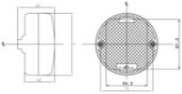LITE-wire/Perei 84 Series LED 84mm Round Rear Fog Lamp | Fly Lead | 24V [RF84LED24V]